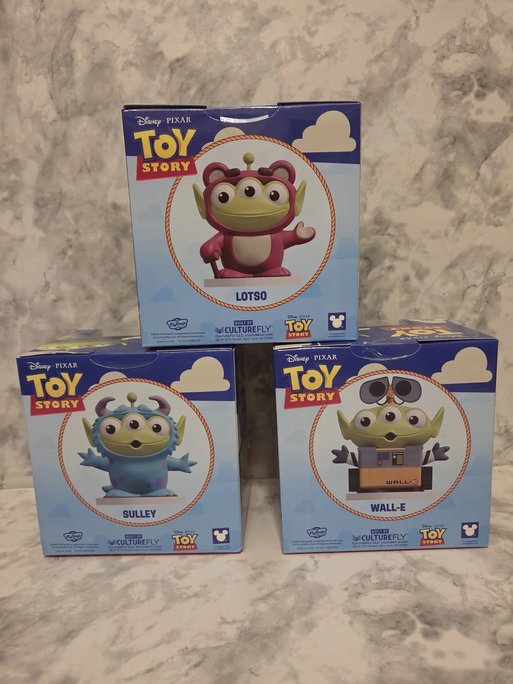 Disney Pixar Toy Story Alien Version Vinyl Figures Lotso, Sulley & Wall-E